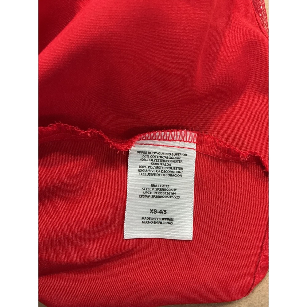 Hershey's Kisses Girls Grey Red Hooded Tutu Dress XS 4-5 Valentine's Day Sweet - Picture 6 of 8